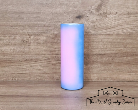 20 oz. Straight Skinny Sublimation Tumbler - Heat Color Changing Blue/Pink